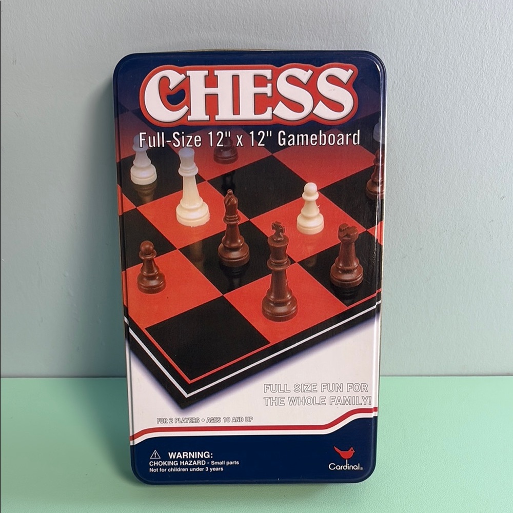 Chess Full Size 12” x 12” GameBoard, 2 Player Game, Age 10+, Classic Board game